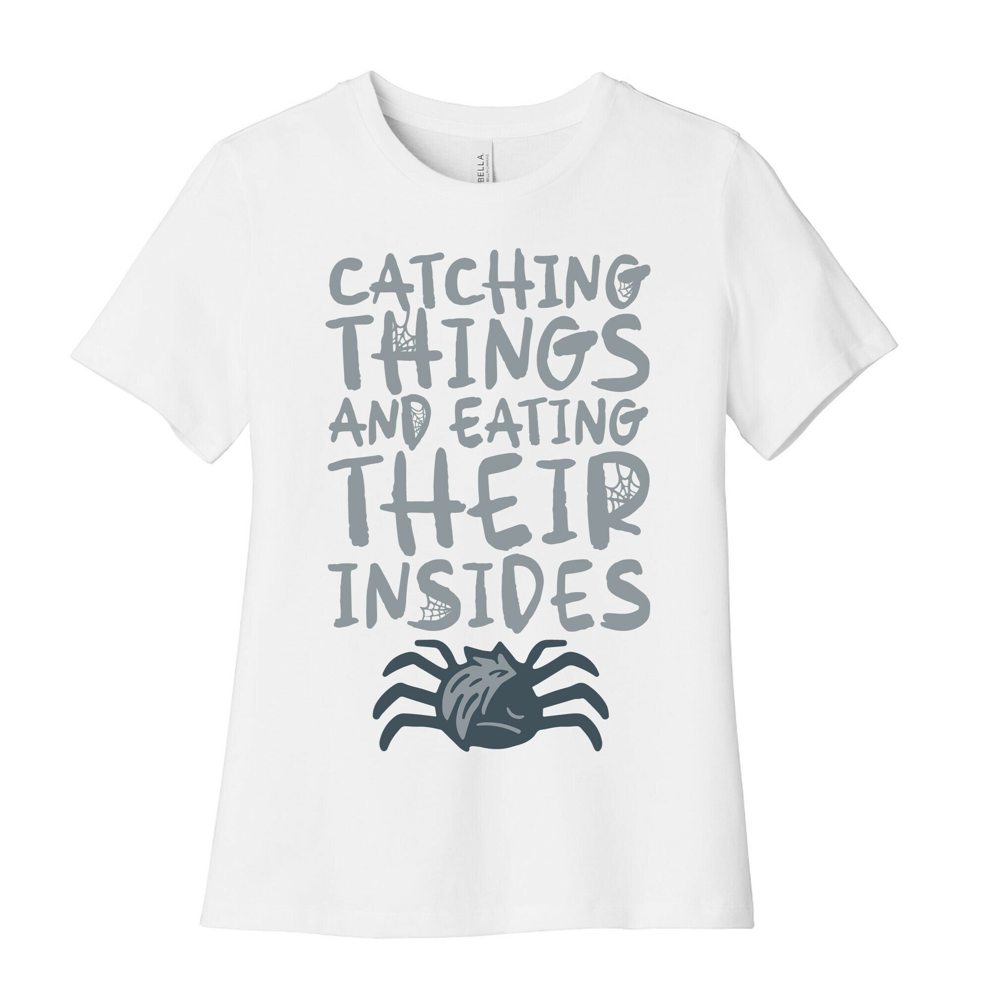 Catching Things And Eating Their Insides Emo Spider Parody Women's Cotton Tee